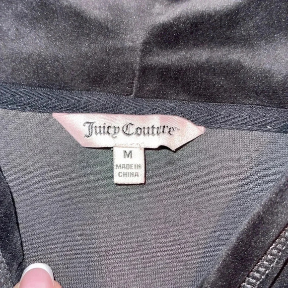 Juicy Couture Nailhead Trim Pullover Size Medium Black/Dark Grey - Y2K - F - Picture 5 of 5